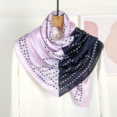 Color Block Silk Scarf
